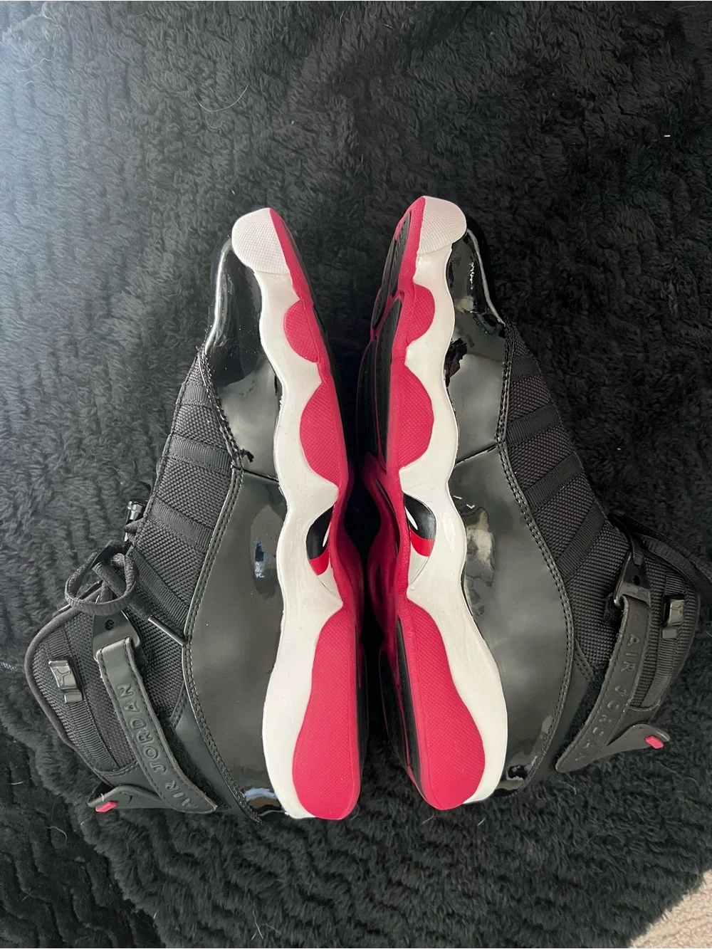 2008 Nike Air Jordan 6 Rings Bred Black Red White Mens Size 8.5 -OG Box Included